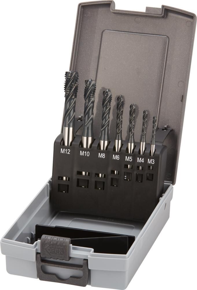 FORTIS Maschinengewindebohrer Set HSSE vaporisiert Typ INOX 6H M3-M12 FORTIS Maschinengewindebohrer Set HSSE vaporisiert Typ INOX 6H M3-M12