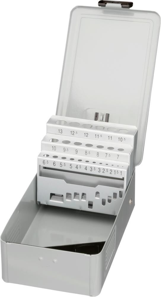 Fortis Metallkassette für 25 Bohrer 1 bis 13 mm Produktbild Fortis Metallkassette für 25 Bohrer 1 bis 13 mm bild 2