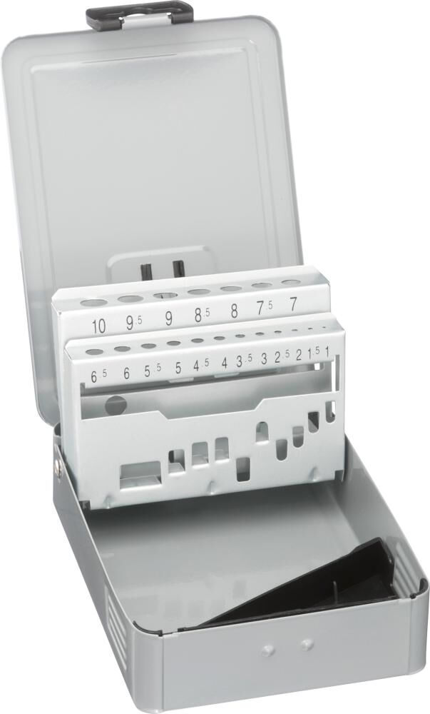 Fortis Metallkassette für 19 Bohrer 1 bis 10 mm Produktbild Fortis Metallkassette für 19 Bohrer 1 bis 10 mm