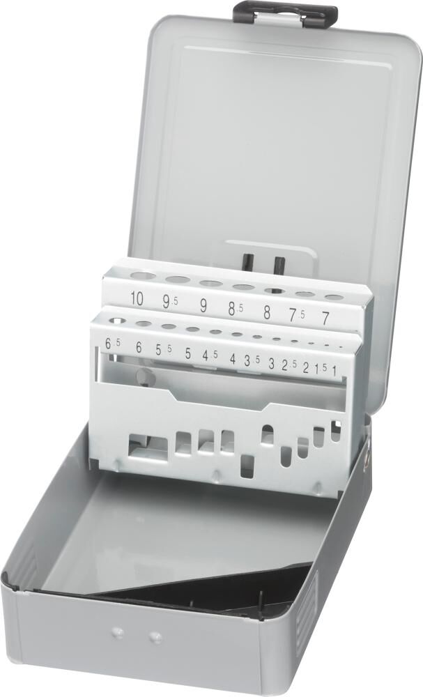 Fortis Metallkassette für 19 Bohrer 1 bis 10 mm Produktbild Fortis Metallkassette für 19 Bohrer 1 bis 10 mm bild 2