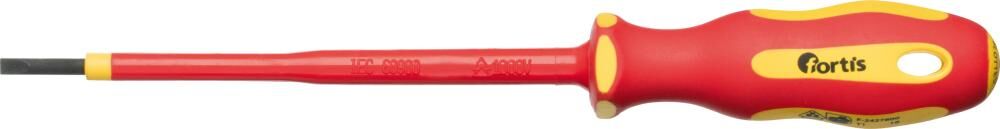 Fortis  Schraubendreher VDE für Schlitz 2x0,5x100 mm Produktbild Fortis  Schraubendreher VDE für Schlitz 2x0,5x100 mm