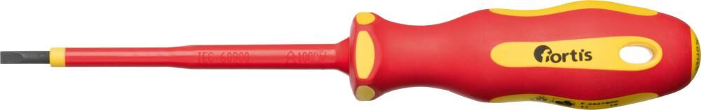 Fortis  Schraubendreher VDE für Schlitz 4x0,8x100 mm Produktbild Fortis  Schraubendreher VDE für Schlitz 4x0,8x100 mm