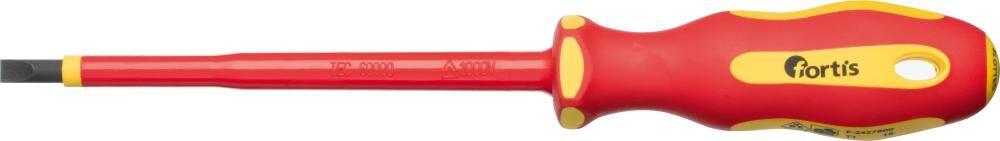 Fortis  Schraubendreher VDE für Schlitz 5,5x1x125 mm Produktbild Fortis  Schraubendreher VDE für Schlitz 5,5x1x125 mm