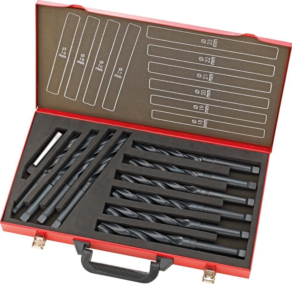 FORTIS Spiralbohrer Set DIN345 HSS rollgewalzt 14 bis 23 mm