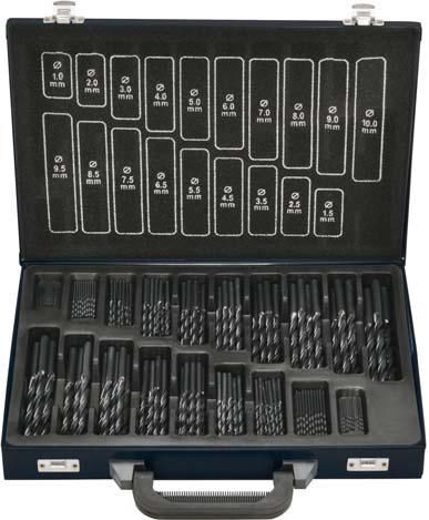 FORTIS Spiralbohrer Set DIN338 HSS Typ RN 170 teilig 1 bis 10,5 mm