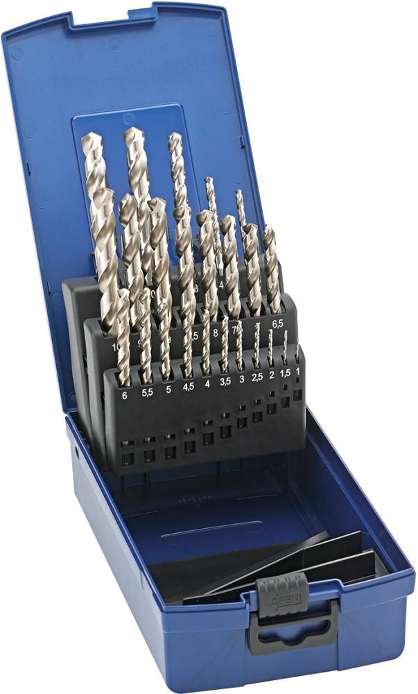 Produktbild FORTIS Spiralbohrer Set DIN338 HSSE geschliffen Typ N 1 bis 10,5 mm