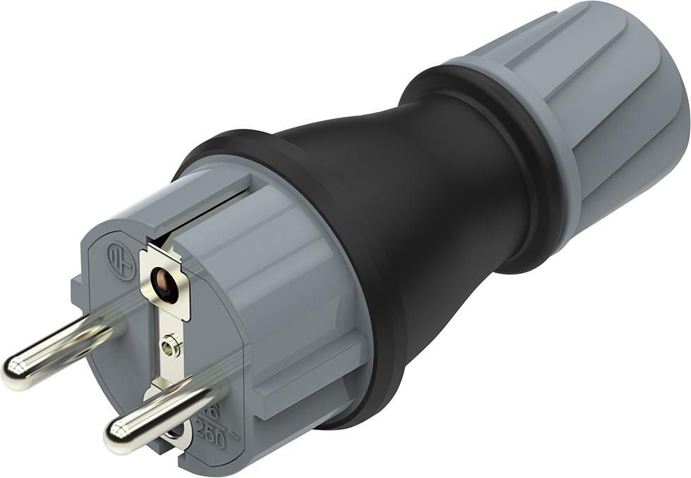 Fortis Stecker Gummi IP54 Produktbild Fortis Stecker Gummi IP54