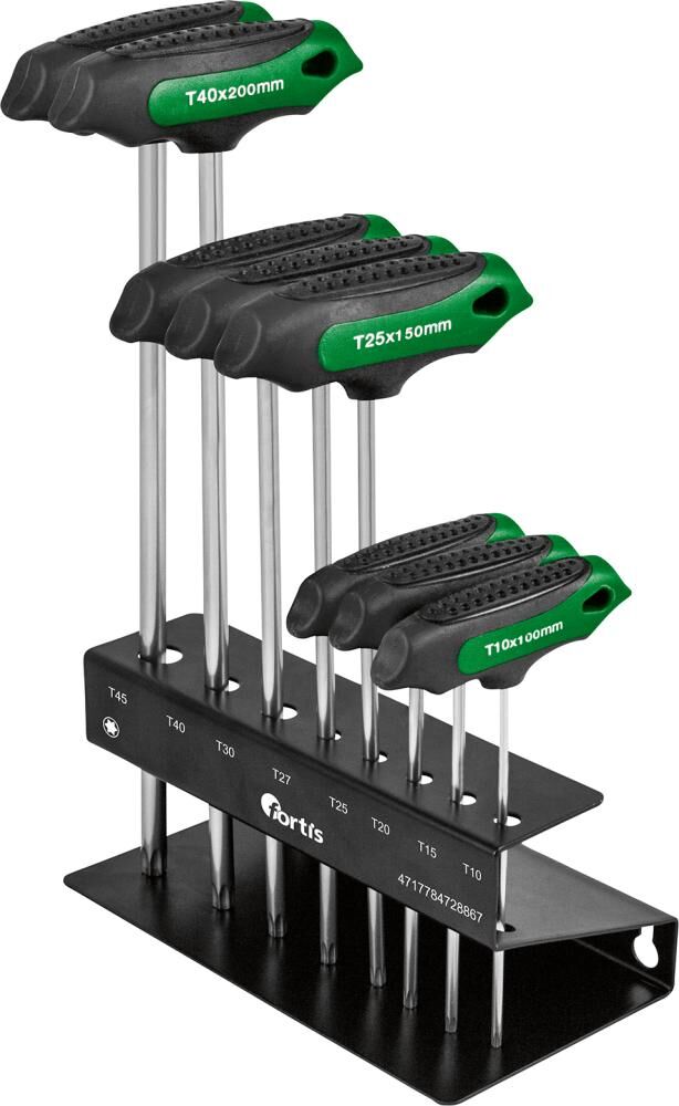 Fortis  Schraubendrehersatz für Torx TX mit Quergriff 7 Teile Produktbild Fortis  Schraubendrehersatz für Torx TX mit Quergriff 7 Teile