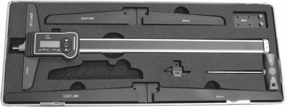 Fortis Tiefenmessschieber Set digital 300mm leichtbau Produktbild Fortis Tiefenmessschieber Set digital 300mm leichtbau