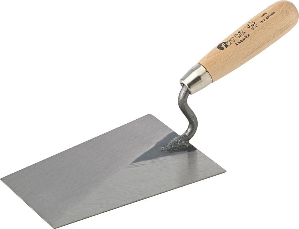 Fortis Tiroler Maurerkelle 180 mm S-Hals Bauqualität Produktbild Fortis Tiroler Maurerkelle 180 mm S-Hals Bauqualität