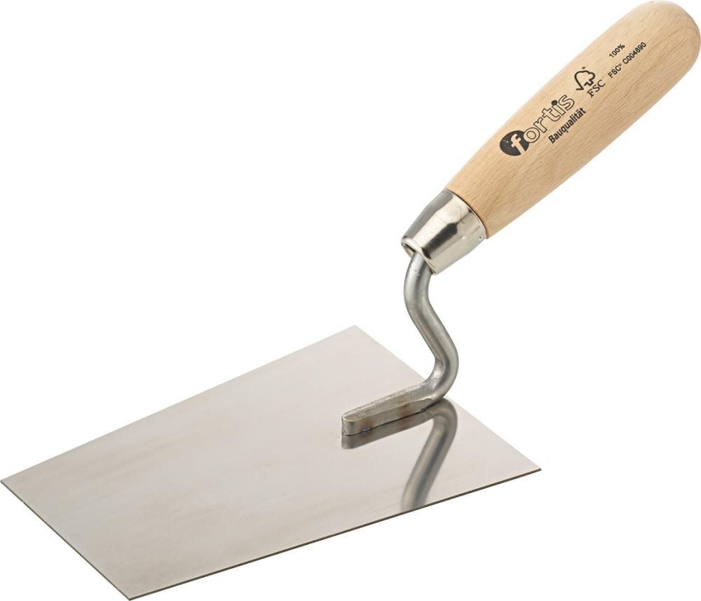 Fortis Tiroler Maurerkelle 160 mm S-Hals Bauqualität rostfrei Produktbild Fortis Tiroler Maurerkelle 160 mm S-Hals Bauqualität rostfrei