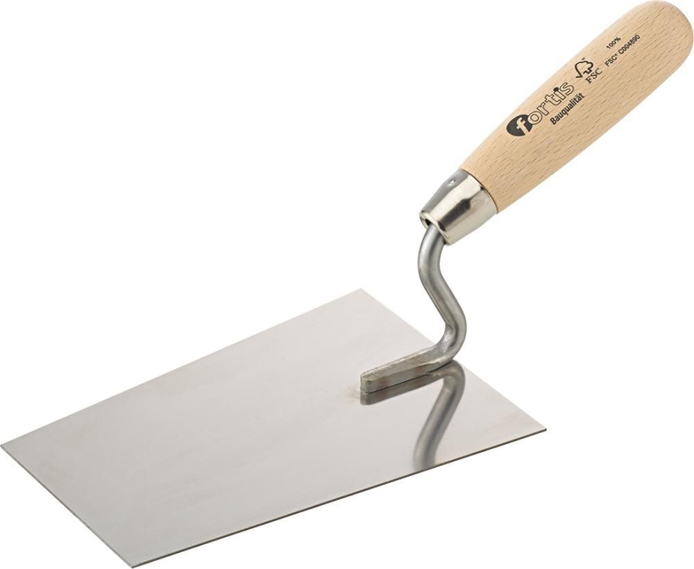 Fortis Tiroler Maurerkelle 180 mm S-Hals Bauqualität rostfrei Produktbild Fortis Tiroler Maurerkelle 180 mm S-Hals Bauqualität rostfrei