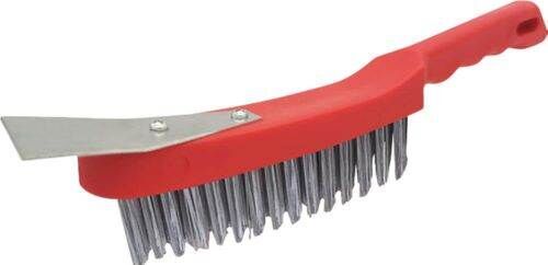 Fortis Drahtbürste Stahldraht glatt Kunststoffkörper mit Schaber 290 x 15 mm Produktbild Fortis Drahtbürste Stahldraht glatt Kunststoffkörper mit Schaber 290 x 15 mm