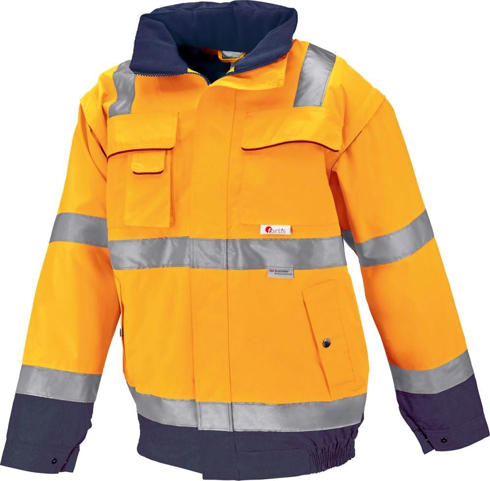 Fortis Warnjacke Arthur orange marine Gr. XL Produktbild Fortis Warnjacke Arthur orange marine Gr. XL