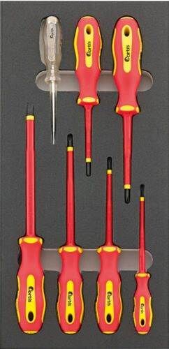 Fortis  Werkzeugmodul 1/3 Schraubendreher VDE 7 Teile Produktbild Fortis  Werkzeugmodul 1/3 Schraubendreher VDE 7 Teile