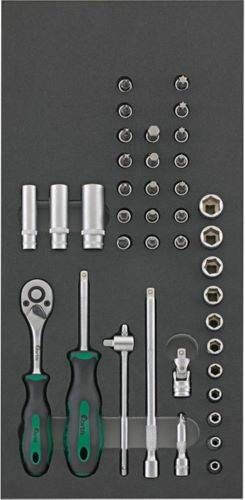 Fortis  Werkzeugmodul 1/3 Steckschlüssel 1/4 Zoll 39 Teile Produktbild Fortis  Werkzeugmodul 1/3 Steckschlüssel 1/4 Zoll 39 Teile