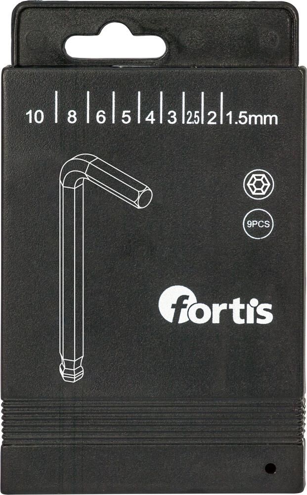 Fortis  Winkelschraubendrehersatz 6kant mit Kugelkopf 9 Teile Produktbild Fortis  Winkelschraubendrehersatz 6kant mit Kugelkopf 9 Teile