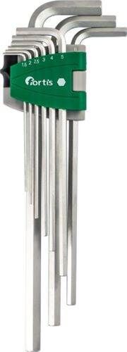 Fortis  Winkelschraubendreher Clip sechskant lang 9 Teile Produktbild Fortis  Winkelschraubendreher Clip sechskant lang 9 Teile