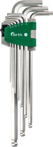 Fortis  Winkelschraubendreher Clip sechskant 9 Teile Produktbild Fortis  Winkelschraubendreher Clip sechskant 9 Teile
