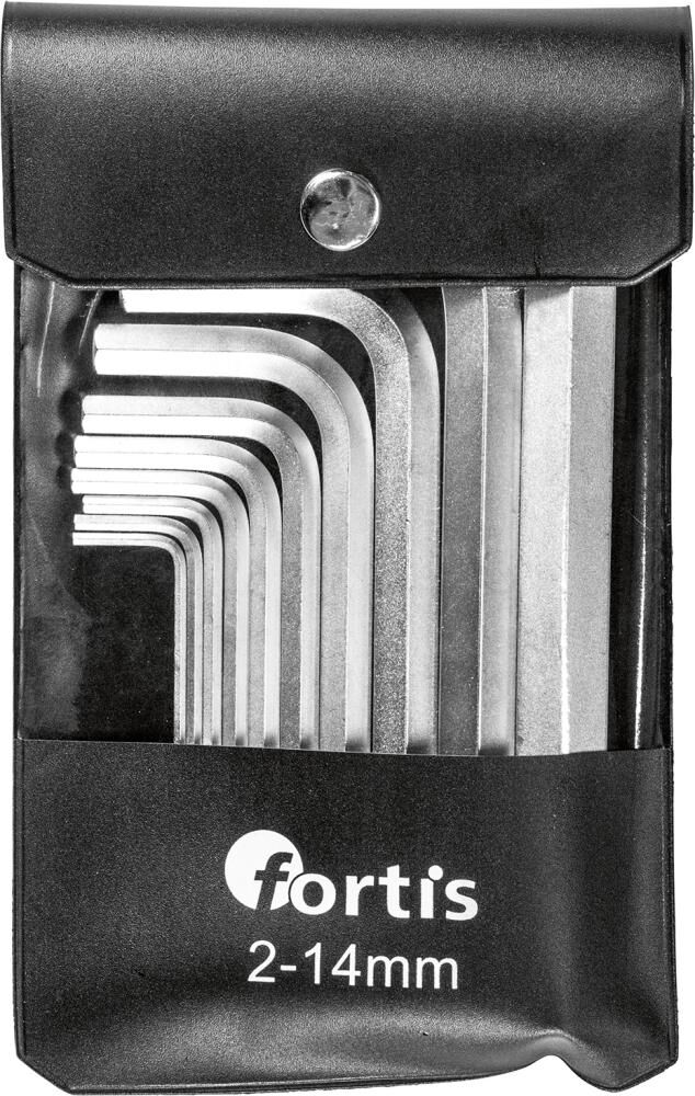 Fortis  Winkelschraubendrehersatz für 6kant 2-14 mm 10 Teile Produktbild Fortis  Winkelschraubendrehersatz für 6kant 2-14 mm 10 Teile