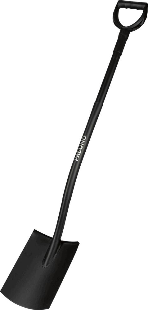 Freund Victoria Gärtnerspaten flache Form Stahlstiel Ergoline schwarz Produktbild Freund Victoria Gärtnerspaten flache Form Stahlstiel Ergoline schwarz
