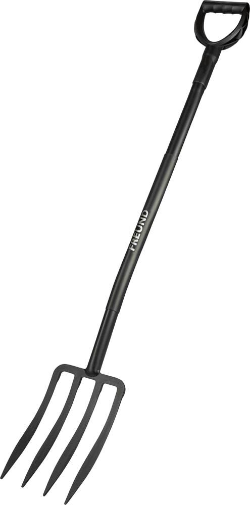 Freund Victoria Spatengabel Ergoline Stahlstiel mit D-Griff schwarz Produktbild Freund Victoria Spatengabel Ergoline Stahlstiel mit D-Griff schwarz