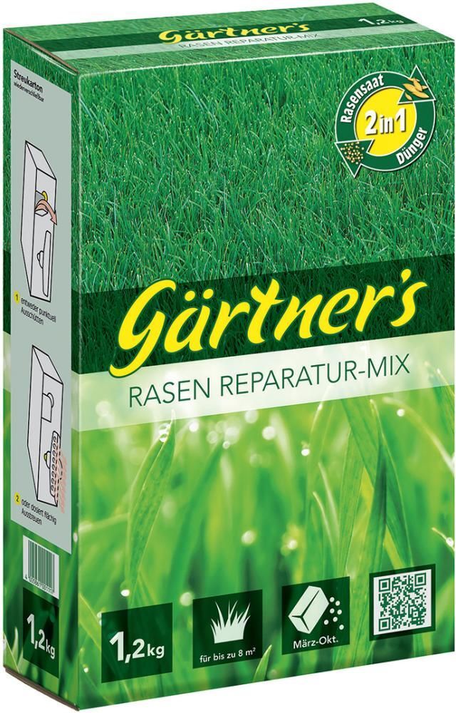 Gärtner`s Rasen Reparatur Mix 1,2 kg Produktbild Gärtner`s Rasen Reparatur Mix 1,2 kg