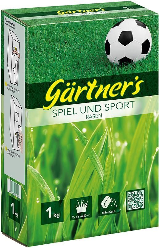 Gärtner`s Spiel und Sport Rasensamen 1 kg Produktbild Gärtner`s Spiel und Sport Rasensamen 1 kg