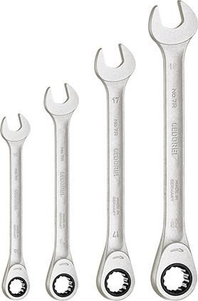 GEDORE Ratschenschlüssel Satz gerade 8 bis 19 mm 4 teilig in Tasche Produktbild GEDORE Ratschenschlüssel Satz gerade 8 bis 19 mm 4 teilig in Tasche