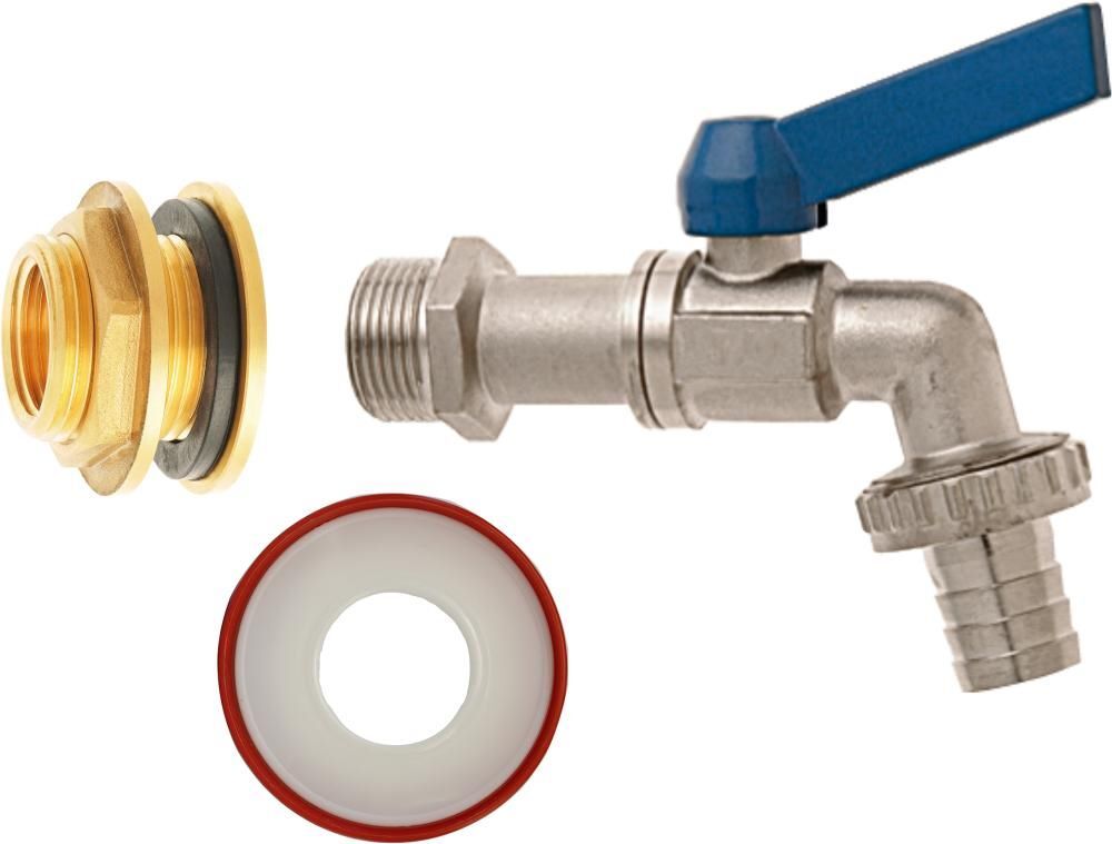 Geka Anschluss Set 3/4 Zoll für Regentonnen 3 teilig Geka Anschluss Set 3/4 Zoll für Regentonnen 3 teilig