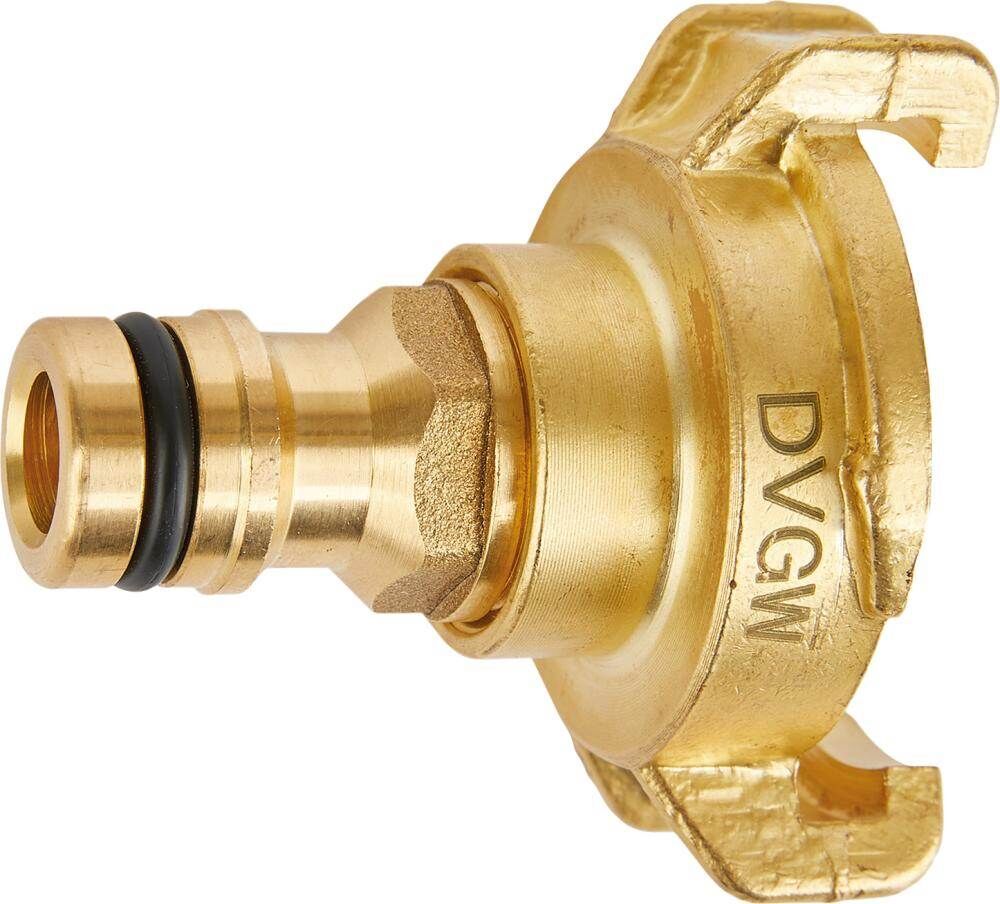 Geka Übergansstück Stecksystem Messing Stecker und Klaue Produktbild Geka Übergansstück Stecksystem Messing Stecker und Klaue