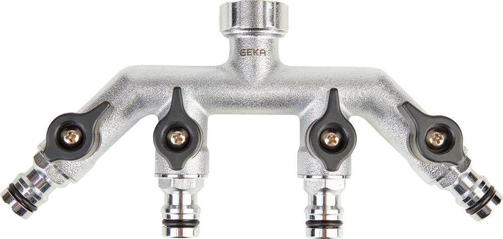 Geka Vierwegeventil IG G 3/4 Zoll MS Cr Geka plus Stecksystem Produktbild Geka Vierwegeventil IG G 3/4 Zoll MS Cr Geka plus Stecksystem