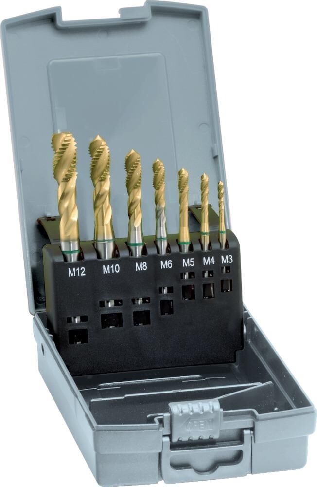 Gühring Maschinengewindebohrer Set DIN371/376 HSSE TiN Form C M3-M12 Produktbild Gühring Maschinengewindebohrer Set DIN371/376 HSSE TiN Form C M3-M12