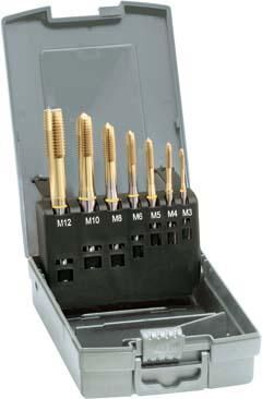 Produktbild GÜHRING Maschinengewindebohrer Set DIN371/376 HSSE TiN Form B M3-12