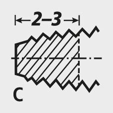 GÜHRING Maschinengewindebohrer DIN374 TiN Form C M4 x 0,50 GÜHRING Maschinengewindebohrer DIN374 TiN Form C M4 x 0,50