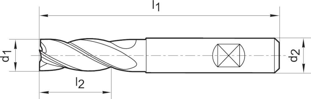 Gühring Schaftfräser SL DIN6527 VHM FIRE Z4 16mm Gühring Schaftfräser SL DIN6527 VHM FIRE Z4 16mm