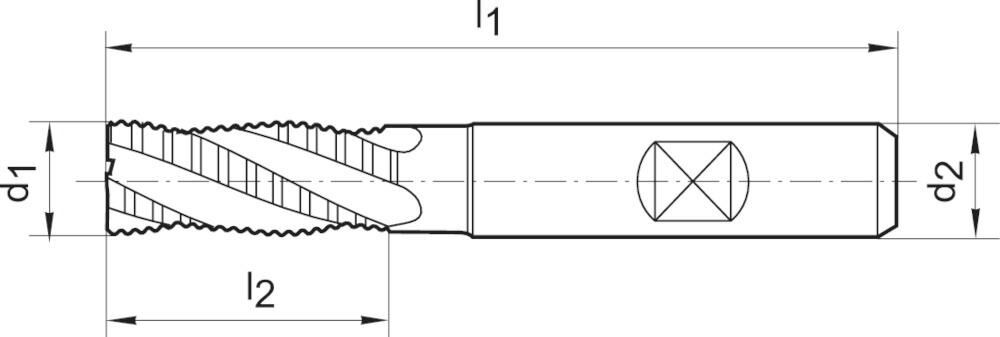 Gühring Schruppfräser kurz DIN844HSSE-PM FIRE Typ NRf 32mm Produktbild Gühring Schruppfräser kurz DIN844HSSE-PM FIRE Typ NRf 32mm bild 15