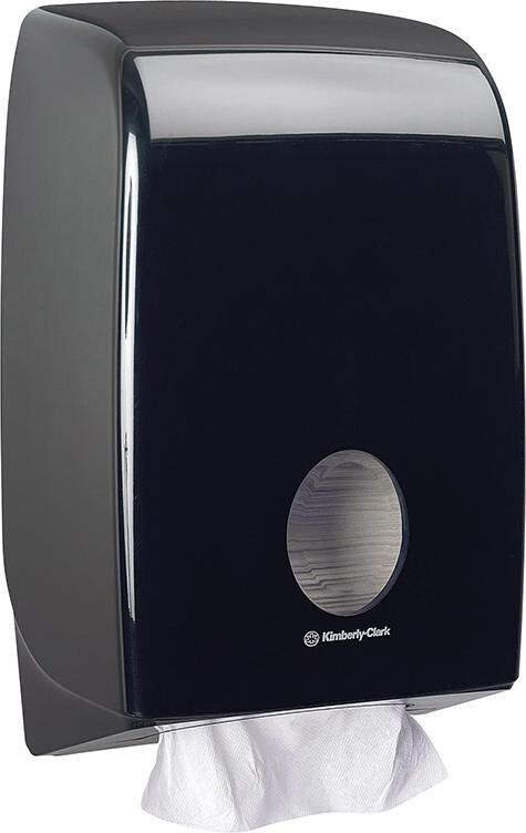 Kimberly-Clark Handtuchspender Aquarius Interfold Schwarz Produktbild Kimberly-Clark Handtuchspender Aquarius Interfold Schwarz