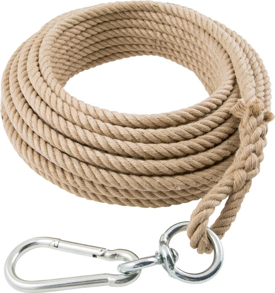 Braun Handaufzugseil 16 mm mit Karabiner 20 m lang Braun Handaufzugseil 16 mm mit Karabiner 20 m lang