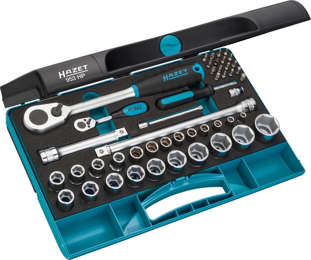 Hazet Steckschlüssel Satz 953HP 1/4 Zoll und 1/2 Zoll 47 teilig Hazet Steckschlüssel Satz 953HP 1/4 Zoll und 1/2 Zoll 47 teilig