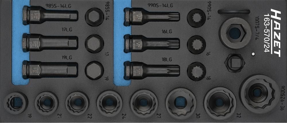Hazet Werkzeugmodul Impact Kraft Steckschlüssel 163-570/24 Produktbild Hazet Werkzeugmodul Impact Kraft Steckschlüssel 163-570/24