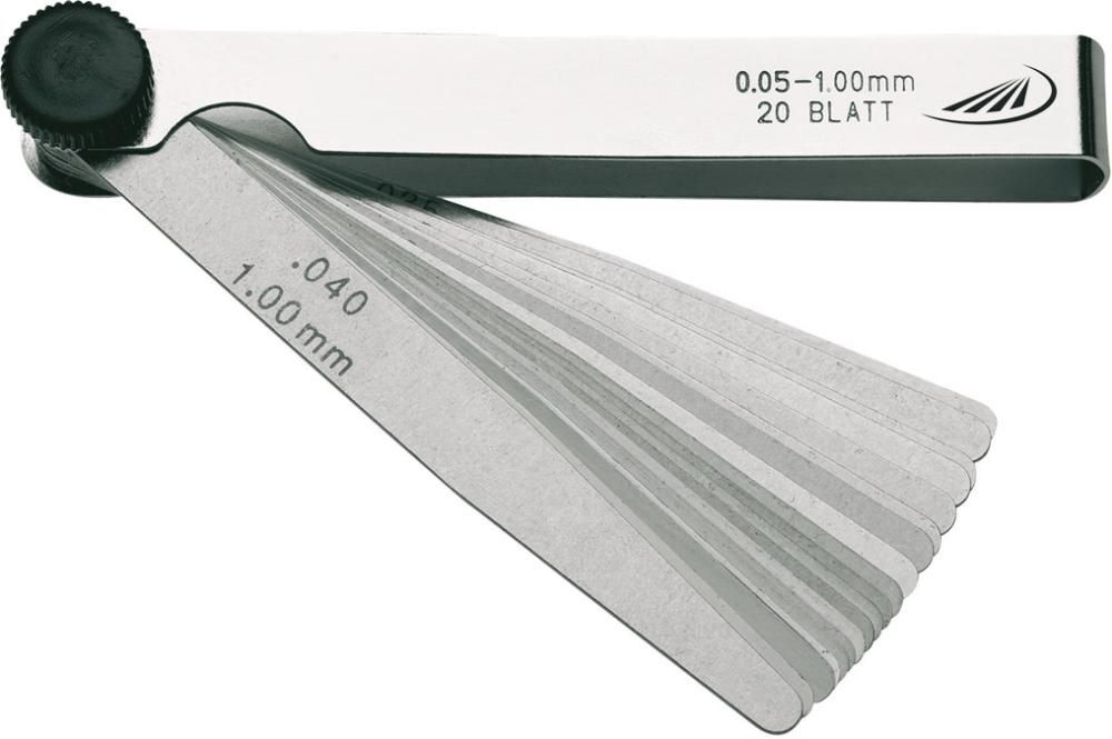 HELIOS-PREISSER Präzisions-Fühlerlehre 13 Blatt 0,05-1,0mm