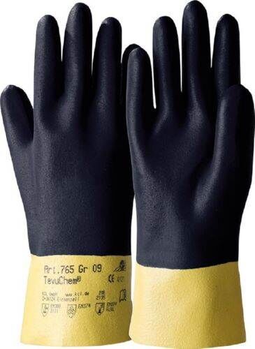 Honeywell Chemikalienschutzhandschuh TevuChem 765 Größe 8 dunkelblau