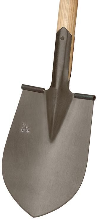 Idealspaten Bauspaten Kieler Form Größe 2 mit D-Stiel und Trittschutz Produktbild Idealspaten Bauspaten Kieler Form Größe 2 mit D-Stiel und Trittschutz