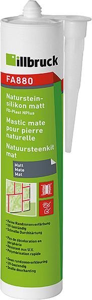 Illbruck Natursteinsilikon FA880 schiefergrau Kartusche mit 310 ml Produktbild Illbruck Natursteinsilikon FA880 schiefergrau Kartusche mit 310 ml