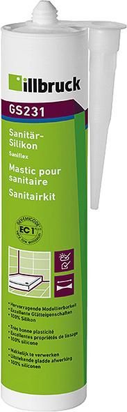 Illbruck Silikondichtstoff Sanitär GS231 weiß Kartusche mit 310 ml Produktbild Illbruck Silikondichtstoff Sanitär GS231 weiß Kartusche mit 310 ml