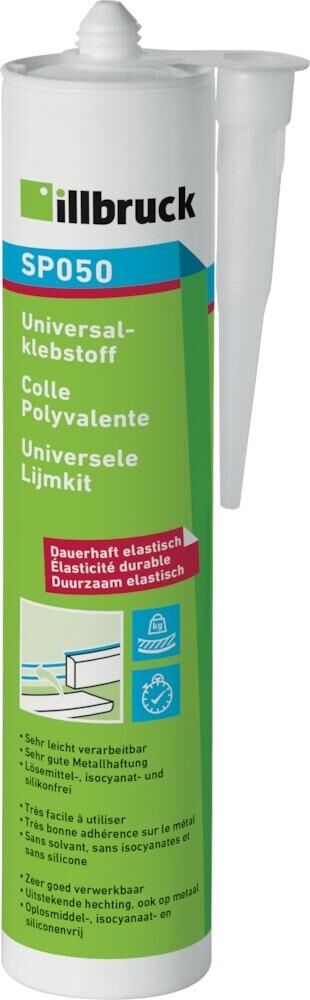 Illbruck Universalklebstoff SP050 grau Kartusche mit 310 ml Produktbild Illbruck Universalklebstoff SP050 grau Kartusche mit 310 ml