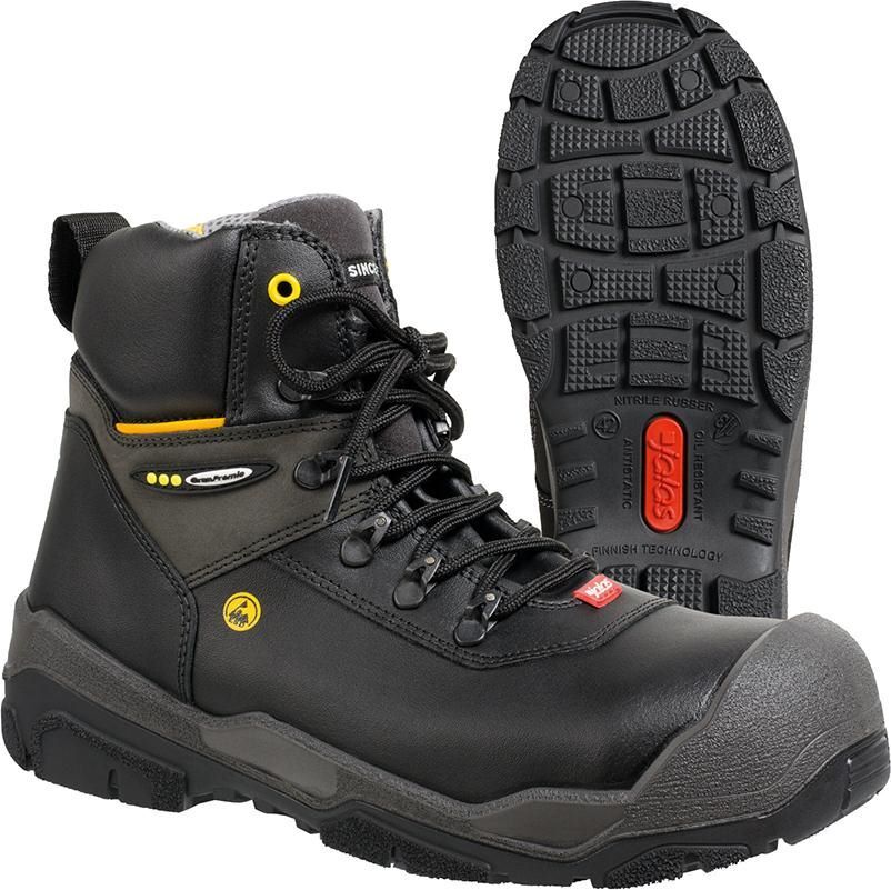 Jalas Stiefel 1828 Jupiter schwarz grau gelb S3 Gr. 45 Jalas Stiefel 1828 Jupiter schwarz grau gelb S3 Gr. 45