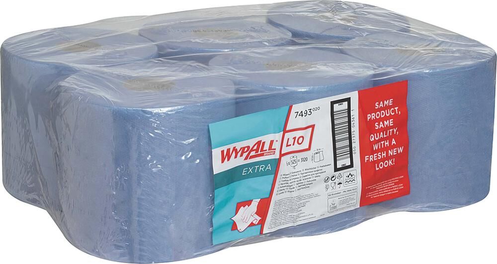 Kimberly-Clark WYPALL L10 Wischtücher 18,5x38cm blau 525 Blatt Produktbild Kimberly-Clark WYPALL L10 Wischtücher 18,5x38cm blau 525 Blatt
