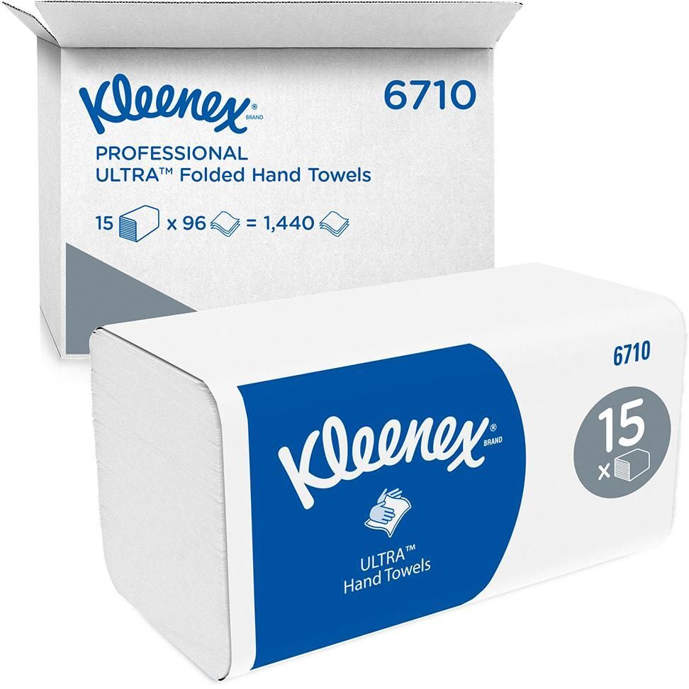 Kimberly-Clark Falthandtücher Ultra weiß 318 x 215 mm 3 lagig Pack mit 96 Tücher Produktbild Kimberly-Clark Falthandtücher Ultra weiß 318 x 215 mm 3 lagig Pack mit 96 Tücher